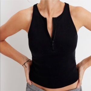 Madewell Zip Crop Top